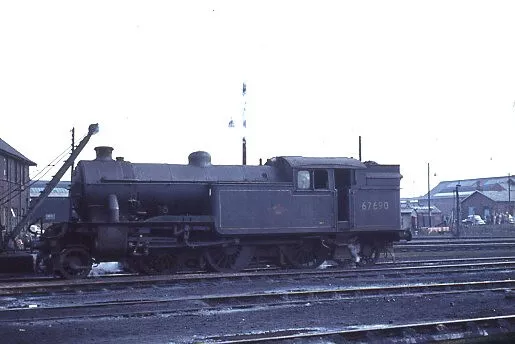 Original colour slide of 67690 ER V3 class steam loco