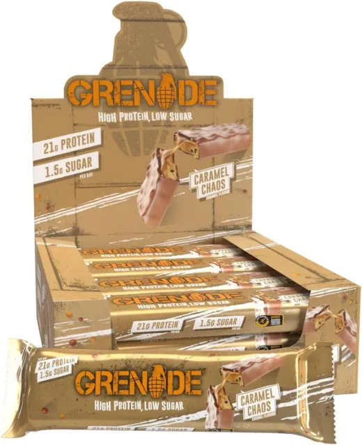 Granade Carb Killa - Barrette Proteine - Caramello Chaos 12x60g - MHD 30.04.2024