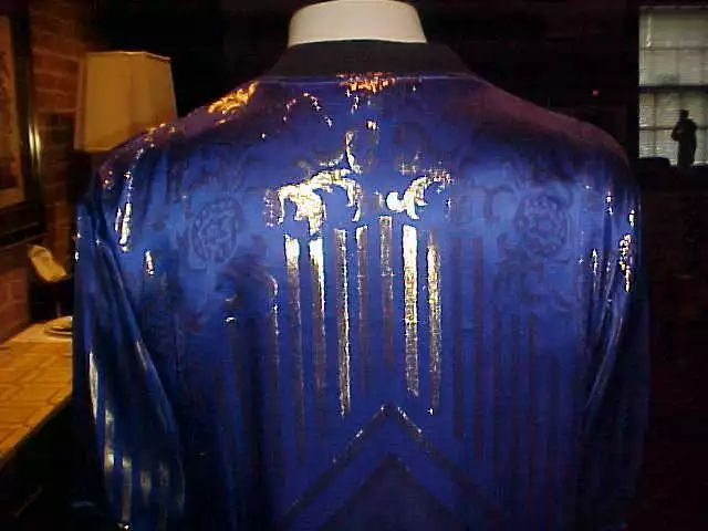 VINTAGE MENS CETA Dolce Blue Metallic Short Sleeve Pullover Silk Shirt ...