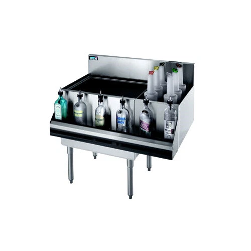 Krowne Metal Royal 1800 Series 48"W Underbar Ice Bin/Cocktail Station