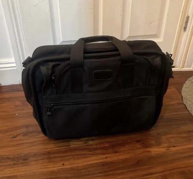 TUMI 2201D3 Alpha Laptop Briefcase Black Ballistic Bag Wheeled Carryon Case