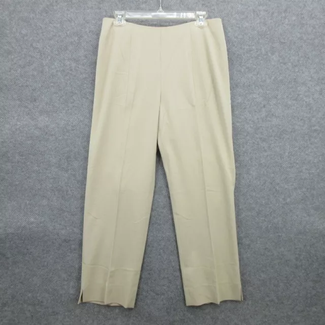 Caslon Pants Slacks Womens Size 10 Petite Straight Solid Beige Polyester Blend