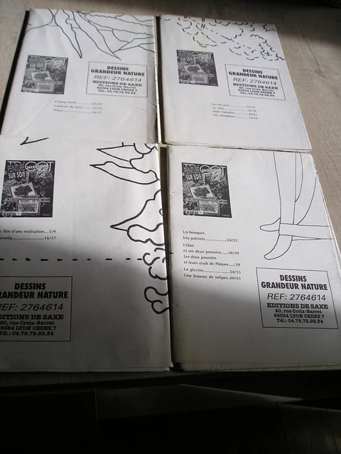4 PATRONS-EDITIONS de SAXE-  dessins grandeur nature  - HORS SERIES -NEUFS
