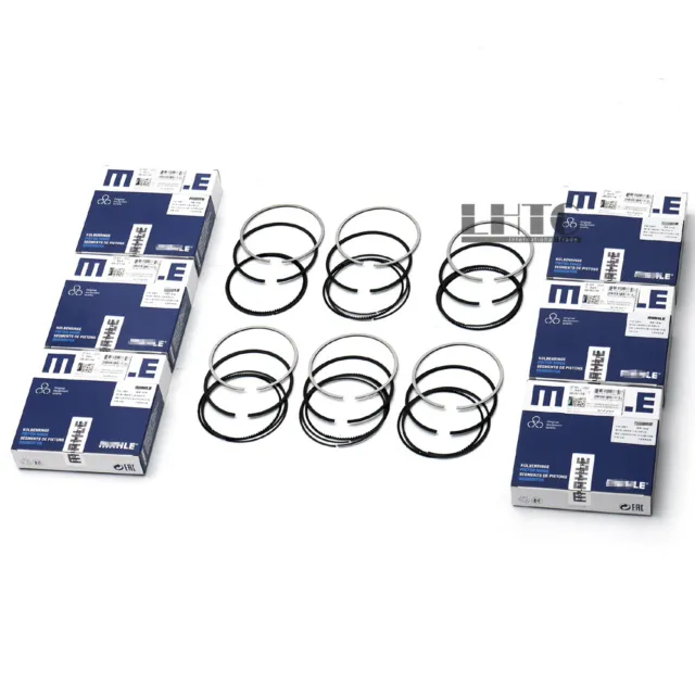 6x Piston Rings Set Mahle For BMW 535i M4 X5 F10 F30 F80 F32 E70 E71 N55 S55 3.0