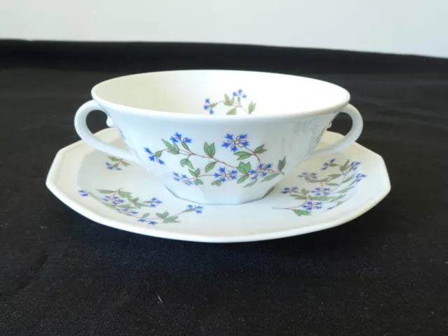 Paire de Dejeuner tasse et sous-tasse en porcelaine LIMOGES BERNARDAUD Léman 2