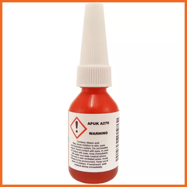 NEW 10ml APUK A 270 Threadlocker High Strength Thread Glue Adhesive Loctite Lock 2