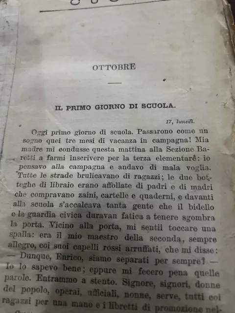 Libro Cuore. Edmondo De Amicis. 228^ Migliaio. Milano, Fratelli Treves Edit 1899 2