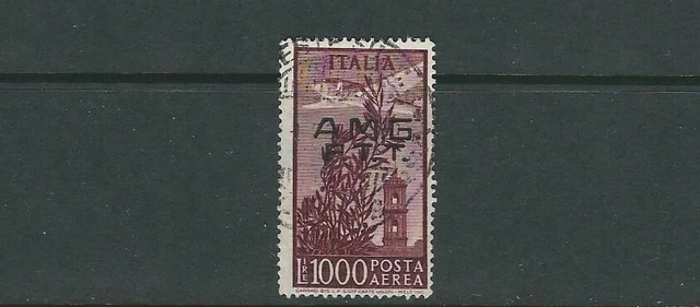 ITALY TRIESTE ZONE A 1948 overprinted stamp from ITALY (Scott C16 1000L) USED