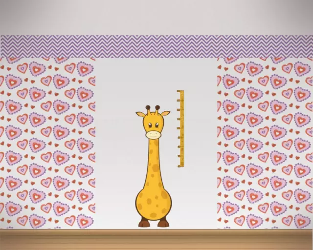 Messlatte Giraffe Wandtattoo Aufkleber Kinderzimmer Metermaß Maßband 46 x 130cm
