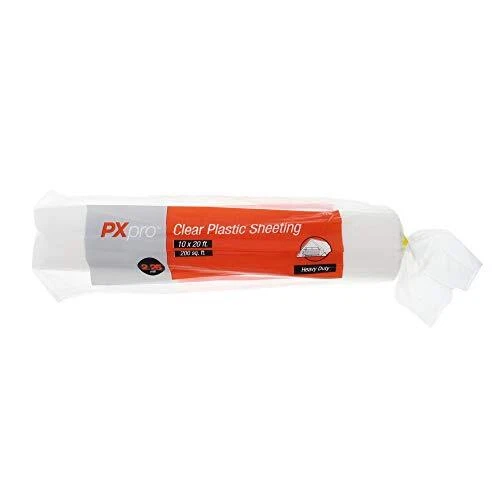 PXPRO 112760 Heavy Duty 10'X20' Plastic Sheeting Clear