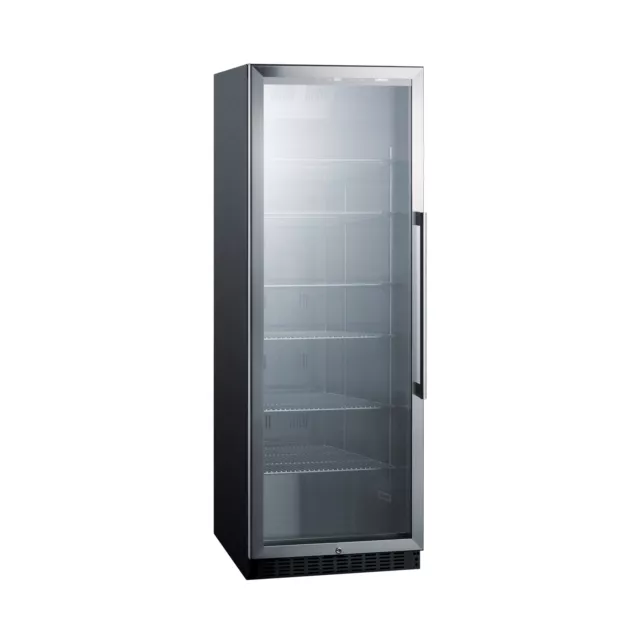 Summit SCR1401LH 24" One Section Beverage Center with Left Hinged Glass Door,...