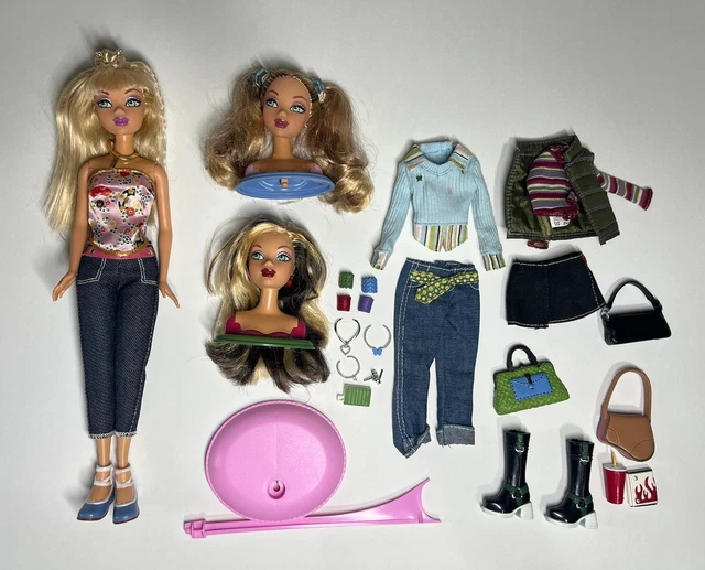 BARBIE MY SCENE Swappin Styles Muñeca con cabezas, ropa y