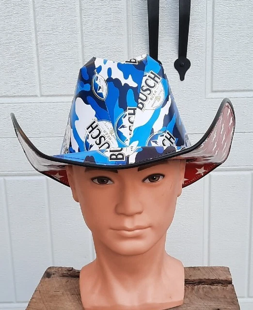 Busch Beer Box Cowboy Hat Anheuser Carton Novelty 4th of July Party Hat