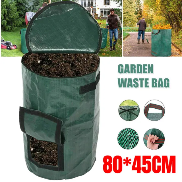 Heavy Duty Garden Waste Bags 127L Reusable Gardening Leaf Large Compost Bin Bag