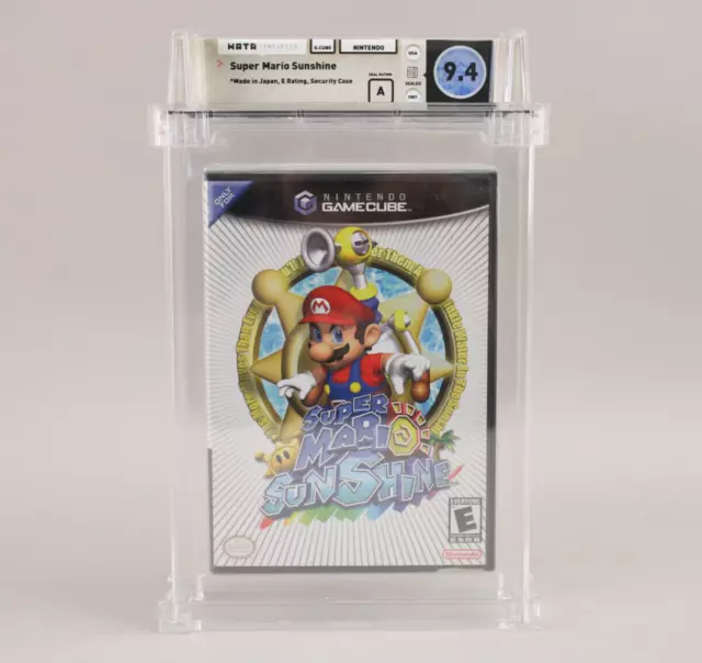 Super Mario Sunshine GameCube GC Wata 9.4 A Black Label Made in Japan 1st Print!