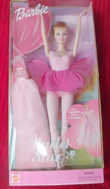 2001 Barbie Ballet Star Ballerina Doll w/ 2 Dance Costumes New In Box