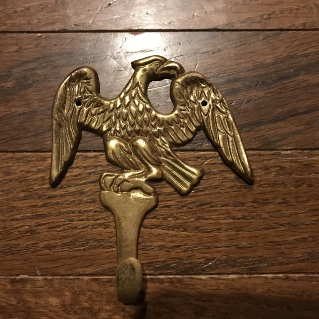 Vintage Solid Cast Brass Eagle Wall Hook