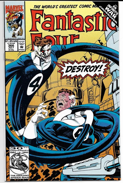 Fantastic Four #366 1992 Marvel Comics The Enemy Within! Infinity War Crossover