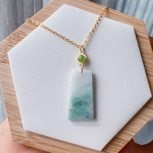 Beautiful Natural A grade Burma Jade pendant Necklace