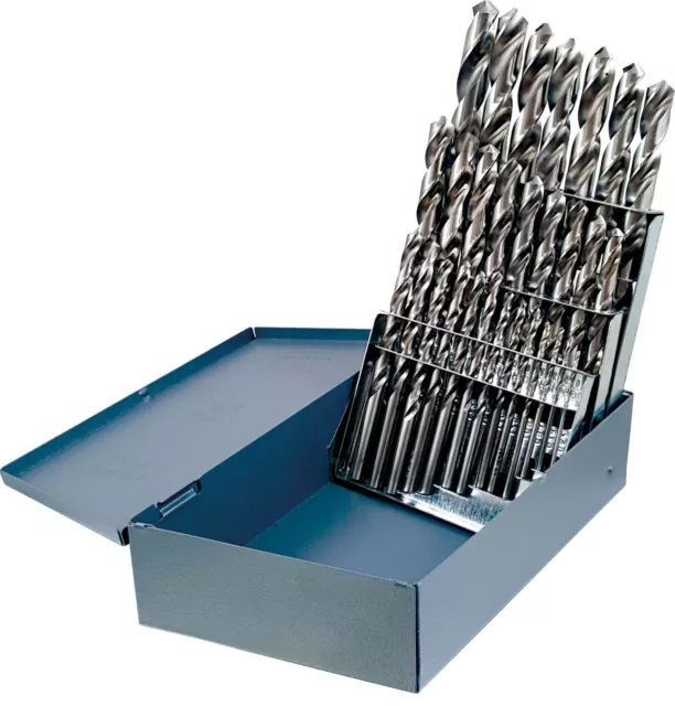 Bright DRILL BIT HSS 29 Piece SET Jobber Length Twist 1/16" to 1/2" LS USA 307FB