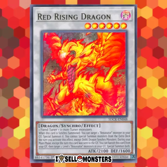 Yu-gi-oh! TCG 1x Red Rising Dragon SDCK-EN048 x1 Ultra Rare YUGIOH! DRAGON NM