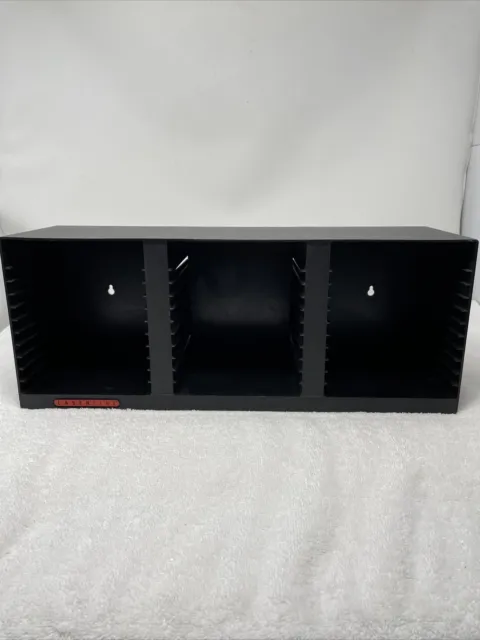 Laserline 36 CD Storage Rack Holder Case Organizer, Wall Mountable Black Vintage