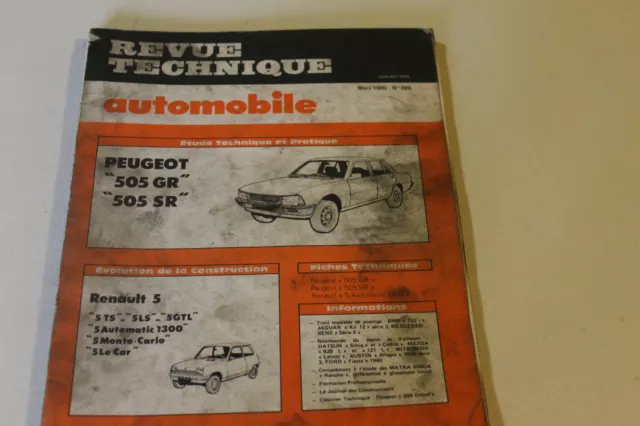 Revue Technique Automobile Rta N° 398 Peugeot 505 Gr / 505 Sr