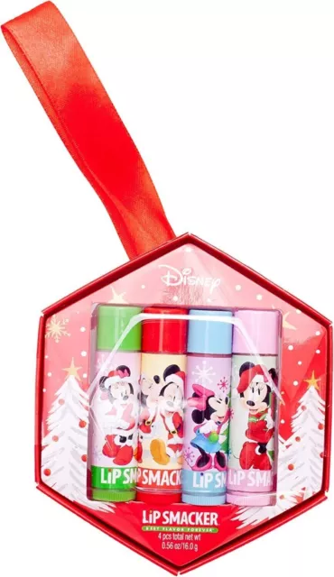 Lip Smacker Lip Balm Disney Holiday Ornament - Minnie 4 pc set