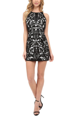 KAS New York L39302 Women's Black Kamilla Sleeveless Mini Dress Size Medium