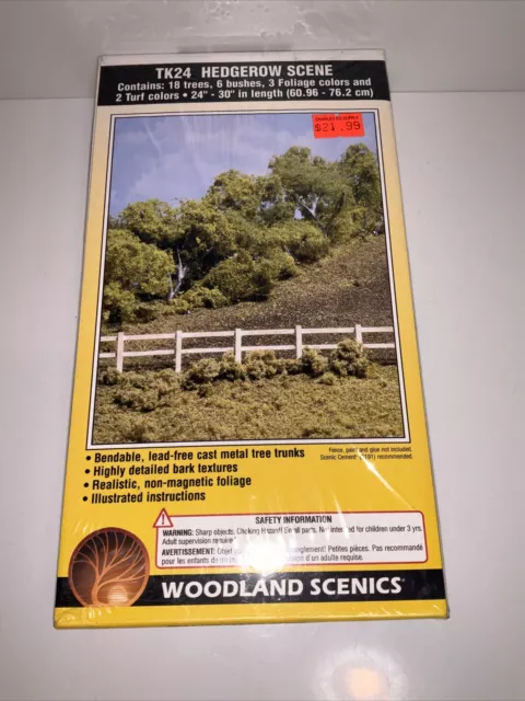 Woodland Scenics Kit #TK24 Hedge Row Scene (24-30" long) - NOS (sealed)