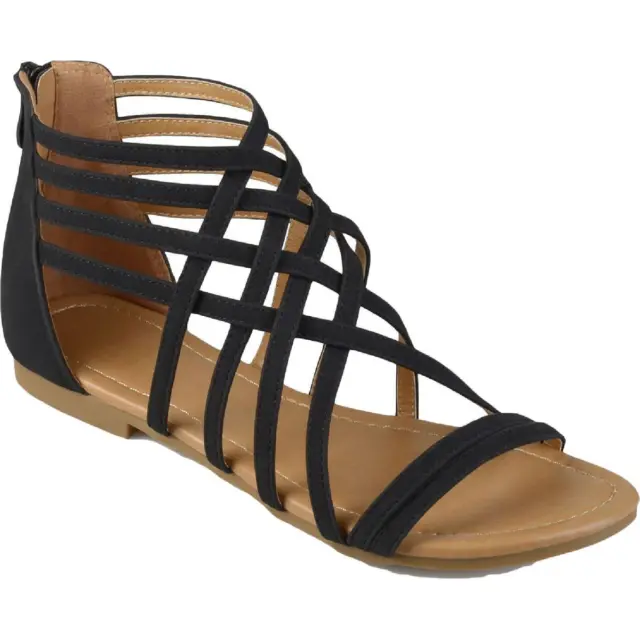 JOURNEE COLLECTION WOMENS Hanni Woven Strappy Gladiator Sandals Shoes ...