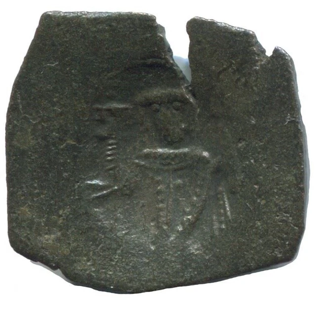 Authentic Original Ancient BYZANTINE EMPIRE Trachy Coin 1.7g/19mm #AG690.4U