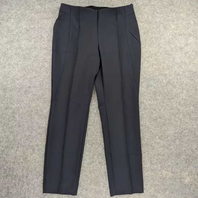 Lafayette 148 Pants Womens 12 Blue Gramercy Career Trousers Acclaimed Stretch