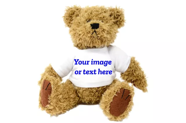 Teddy Bear Personalised with Printed T-Shirt Perfect Valentines Day Gift Idea