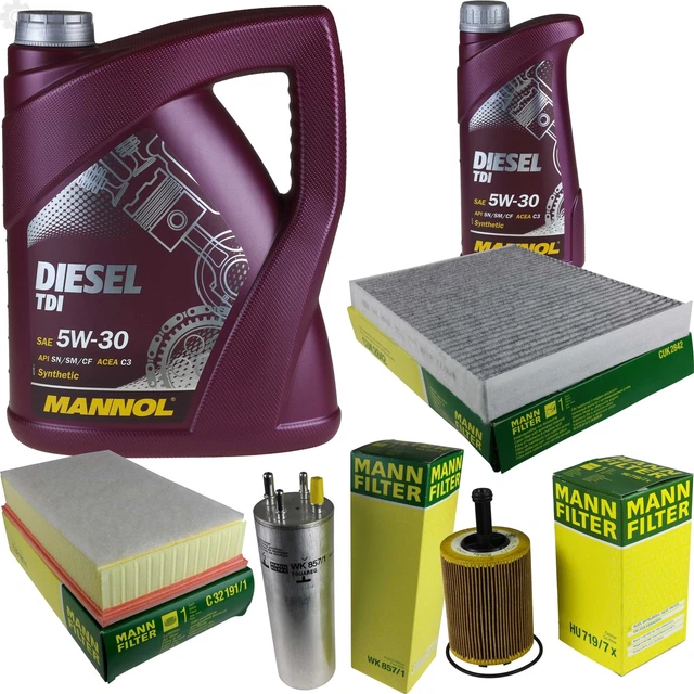 MANNOL 5L Energy Premium 5W-30 + MANN-FILTER Filtro Per VW EOS 1F7 1F8 1.6 4061174759800