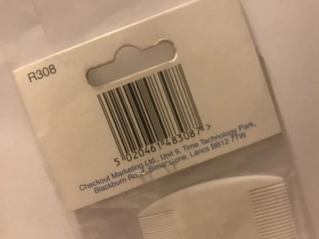 White Double Sided Nit Combs for Head Lice Detection. Strong Teeth. 3