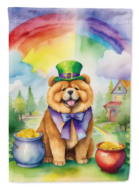 Chow Chow St Patrick's Day Flag Canvas House Size DAC5515CHF