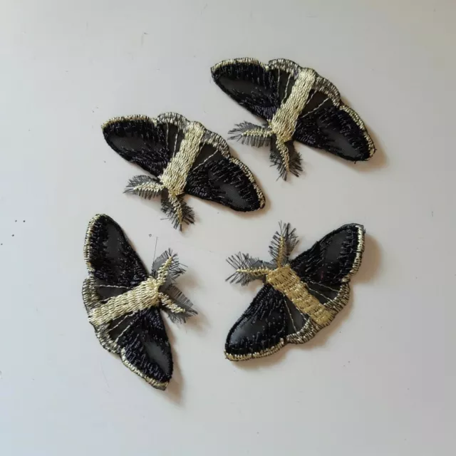 Ensemble de 4 patchs brodés faits à la main de papillons de papillon de... 2