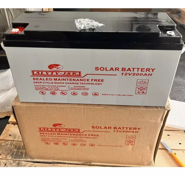 Batteria Al Gel 12V 300Ah Per Pannelli Fotovoltaici Accumulo Solare E Camper