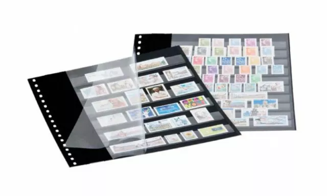 Lindner 1171F Stock pages with 6 crystal clear strips per page.