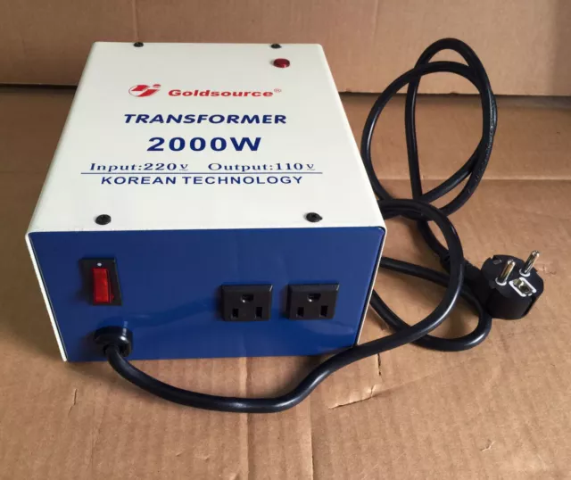 Nouveau Transformateur Convertisseur De Tension 230V À 110V 2000W...