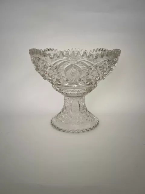 EAPG Northwood MEMPHIS Clear Pressed Glass Fruit or Punch Bowl Vintage