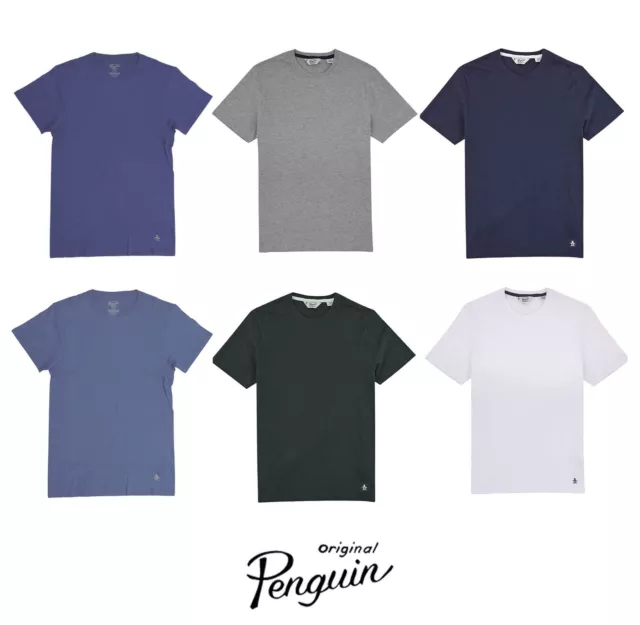 Original Penguin Mens T Shirt Cotton Top - Short Sleeve - Slim Fit