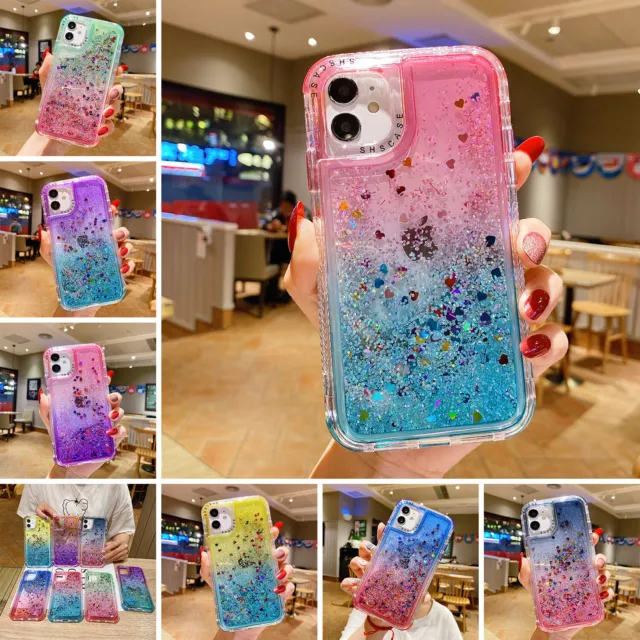 Liquid Glitter Bling Case For iPhone 15 14 Pro Max 13 12 11 XR XS 87+ Shockproof