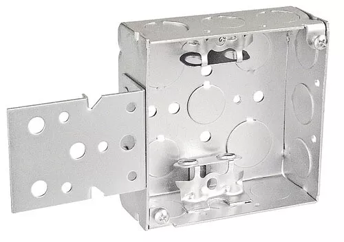 Box of 24 - 4" IN 1 1/2" DEEP SQ METAL ELECTRIC Box Side BRACKET *FREE SHIPPING*