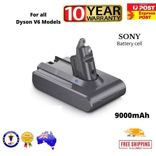 21.6V 9.0Ah Battery for Dyson Absolute V6 DC58 DC59 DC61 DC62 D72 DC74 BC683 AU