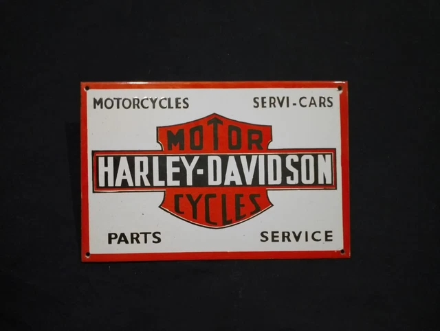 Porcelain Harley Davidson Enamel Metal Sign Size 19.5" x 13" Inches
