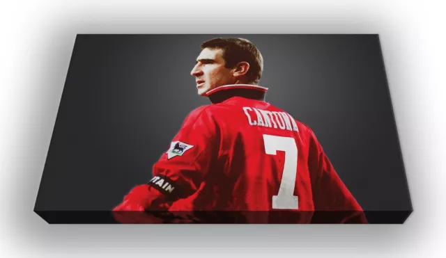 Manchester United - Eric Cantona Number 7 - Wall Hanging Box Canvas - Picture