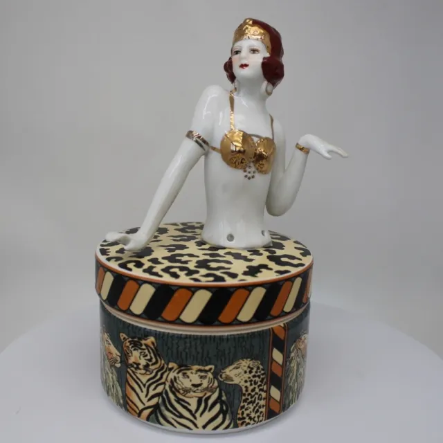 Caja Figurilla Mata Hari Bañista Sexy Art Deco-alemán Estilo Art Nouveau Estilo