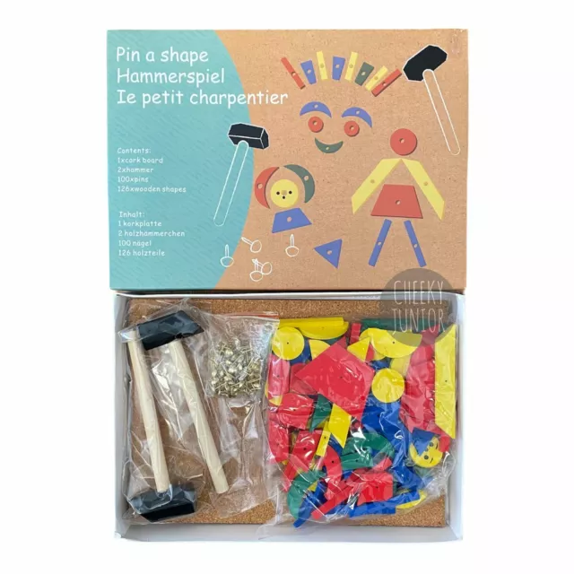 NEW Kaper Kidz Wooden Tap A Shape  Educational Toy Hammers & Nails